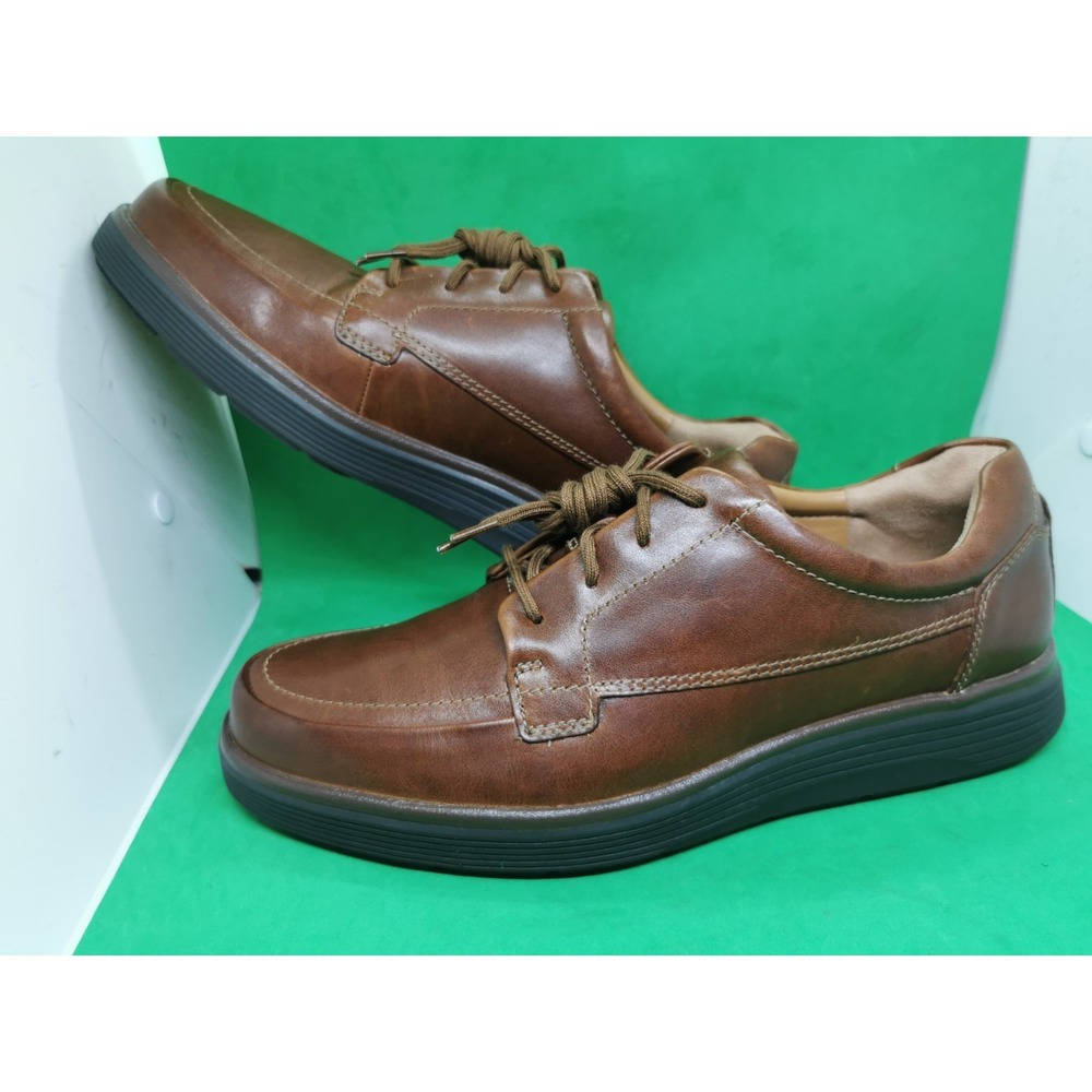 Mens Clarks Unstructured Un Abode Ease Leather Casual Lace Up Shoes Size 11.5 M - Picture 12 of 16
